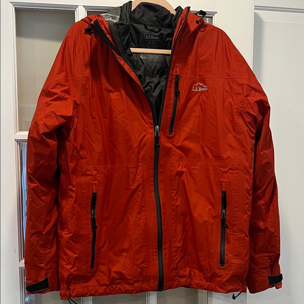 L.L. Bean Trail Mode 290583 Waterproof 3 in 1, Vibrant Red Performance Jacket